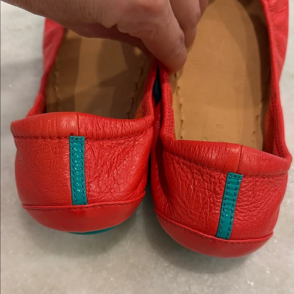 Tieks Red Leather Flats - Picture 3 of 4